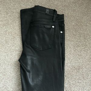 Black coated 7 for all mankind  SZ 25 NEVER WORN w/o tags.